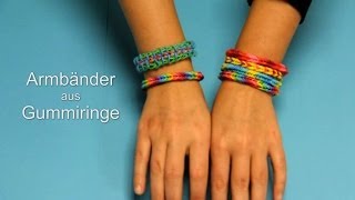 Deutsche Anleitung für Armbänder mit Rubberbands Loom Bands [upl. by Ardnot435]