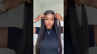 😱Lazy 3 steps Lace Wig Install  No Glue Needed shorts xrsbeautyhair wiginstall wigreview [upl. by Atiekan]