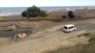 SPECTACULAR HD DRONE FOOTAGE OF EARTHQUAKE KAIKOURA NEW ZEALAND [upl. by Elaen]