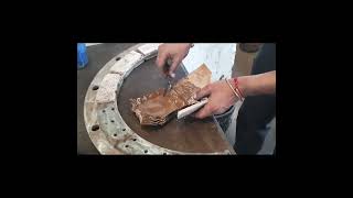 पावर प्रेस के लेदरों को कैसे फिट करें How to paste pneumatic power press lather [upl. by Ardme]