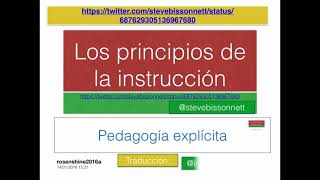 PEDAGOGÍA EXPLÍCITA LOS PRINCIPIOS DE ROSENSHINE [upl. by Eicnahc]