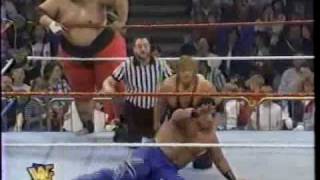 Yokozuna Owen Hart vs Head Shrinkers part 2 [upl. by Ahseela]