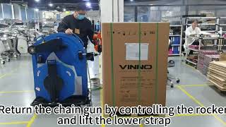 automatic pallet threading machine strapping tool machine——jiningkeepway [upl. by Elinad]