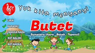 Lagu Butet  Sumatera Utara  Lirik Karaoke  Pembelajaran SBDP Kelas 6 tema 7 [upl. by Sewel753]