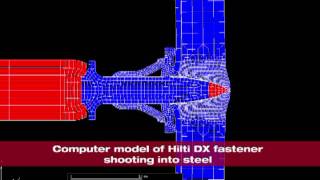 DEMONSTRATION of a Hilti DX fastener shooting into steel [upl. by Mars]