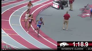 Womens 4x400 indoor collegiate record  32627 Texas AampM 2132021  Tyson Invitational [upl. by Tiana]