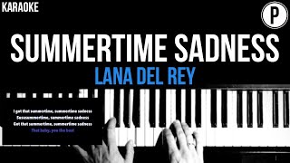 Lana Del Rey  Summertime Sadness Karaoke Slower Acoustic Piano Instrumental Cover Walking Lyrics [upl. by Hubey931]