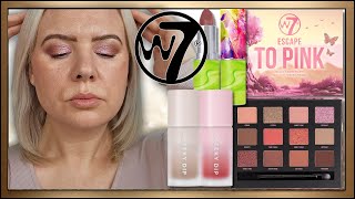 TESTING NEW W7 MAKEUP Review amp Swatches  Escape To Pink   Clare Walch [upl. by Ylim]