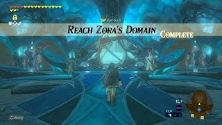 Zelda BOTW Reach Zoras Domain Main Quest [upl. by Onailime]