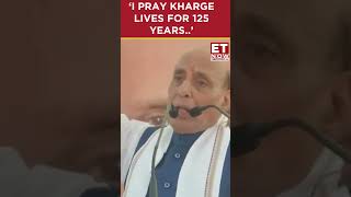 May Kharge Live for 125 Years While PM Modi Stays in Power Rajnath Singhs Sharp Reply to Congress [upl. by Tahmosh]