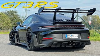 Porsche 992 GT3 RS  306kmh REVIEW on Autobahn [upl. by Camroc]