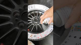 Car aluminum rim spray paint color change DIY 汽車鋁圈噴漆改色 [upl. by Gaylor]