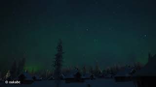 Aurora Timelapse from Northern Lights Village InariSaariselka Finland [upl. by Kalie316]