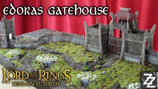 Edoras Gatehouse amp Palisade Wall Lord of the Rings Gaming Board  Rohan Terrain Tutorial Part 1 [upl. by Pace354]