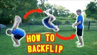 How to do a BACKFLIP on Ground and Trampoline  BEST TUTORIAL  You can learn in 5 minutes [upl. by Nylissej166]