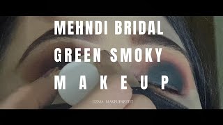 Stunning Smoky Mehndi Green Makeup Tutorial [upl. by Nairad261]