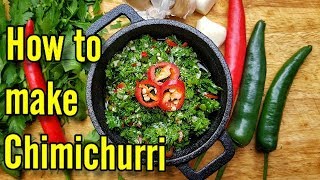 How to Make Chimichurri Sauce Quick and Easy Recipe 🥗🌶🌱 [upl. by Rebliw]