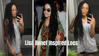 Lisa Bonet Inspired Locs  DIY Goddess Locs using Human Hair  Latched Hook Method [upl. by Ragouzis430]