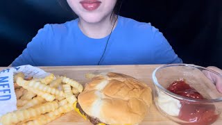 ASMR Culver’s Mukbang Eating Sounds  No Talking [upl. by Noremmac]