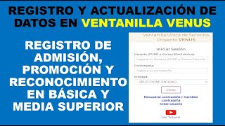 Soy Docente REGISTRO Y ACTUALIZACIÓN DE DATOS EN VENTANILLA VENUS 2021 [upl. by Ardnac177]