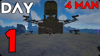 FRESH Wipe Progression on Day 1  Ark PvP WAK 4Man Episode 1 PART 1 [upl. by Aicaca]