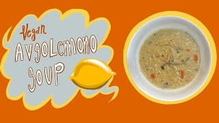 Delicious vegan AVGOLEMONO SOUP greek cooking easy vegan meals [upl. by Egor662]