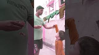 short lattu ko hath ✋ pe nachaya ytshort viralshorts lattu fatherandson gameplay [upl. by Ribaudo834]