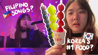 I Sing FILIPINO SONGS in KOREAN Karaoke 🎤 ft Tanghulu 🍇  Juwonee [upl. by Durrell507]