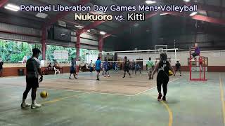 POHNPEI LIBERATION DAY GAMES 2024 MENS VOLLEYBALL NUKUORO vs KITTIpohnpei volleyball [upl. by Nnylodnewg]