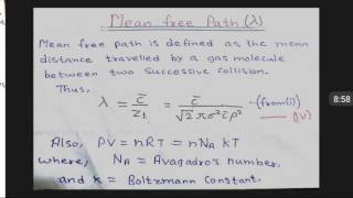 Collision Diameter Collision NumberCollision Frequency Mean free path in Hindi [upl. by Hiroko]