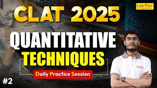 CLAT 2025  Quantitative Techniques  Daily Practice Session  2  QT for CLAT By Nema Sir [upl. by Remled]