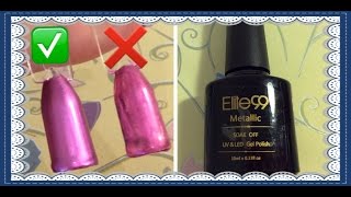 The Right And Wrong Way To Apply Metallic Gel Polish [upl. by Anyk47]