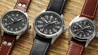 Affordable Watch Comparison  Orient Pilot Laco Augsburg amp Hamilton Khaki Field Auto [upl. by Brittaney]