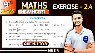 Class 9 Maths Chapter 2  Polynomials Solutions  Exercise 24 Q1 to Q8 [upl. by Narag]