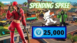 SPENDING 25000 VBucks in FORTNITE Spending Spree 3 [upl. by Noret]