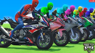 GTA 5  Epic Ragdoll Funny SpiderMan VS Minions On Rainbow Bridge Euphoria Physics1 [upl. by Klingel]