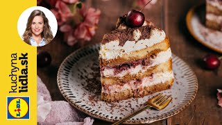 Tiramisu torta s višňami 🍒  Veronika Bušová  Kuchyňa Lidla [upl. by Laith843]