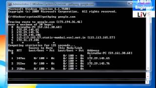 Windows Networking Command Line Tool  PATHPING [upl. by Oirevas]