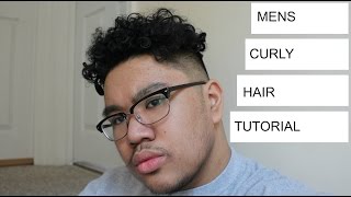 STRAIGHT TO CURLY HAIR MENS CURLY HAIR TUTORIAL MAN PERM  BRANCH1302 [upl. by Tiffie]