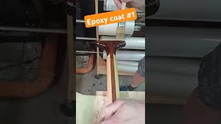 Making a paddle handle handcrafted woodworking epoxy handmade workshop woodcraft custom work [upl. by Clotilda706]