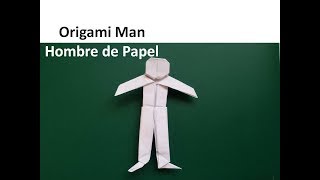 Origami Man 🕺 DIY Paper Person Crafts  Hombre de Papel Crea tu propio Muñeco o Persona de Papel [upl. by Atikihc]