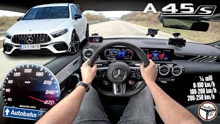 2023 MercedesAMG A45s 421 KM  Vmax Racebox PRÓBA AUTOSTRADOWA  4K [upl. by Boony]