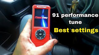 Superchips Flashpaq F5 Best Settings 2014 Silverado 53 [upl. by Retsel]