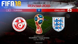 FIFA 18 World Cup  Tunisia vs England  Volgograd Arena Group G [upl. by Wilsey470]