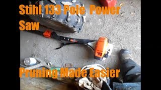 STIHL HT 133 Pole Power Pruner tree trimmer Smart Farm Technology [upl. by Shipley]