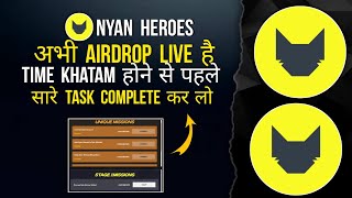 NYAN HEROES  COMPLETE STAGE 1 MISSION  EARN MEOWS newmining airdrop [upl. by Artim953]