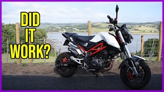 Benelli tnt 125 Fuelling Problems Will The Fuel Injector Fix It [upl. by Freddy821]