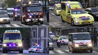 Dutch emergency vehicles with lights and sirens Code 3 [upl. by Zelig527]