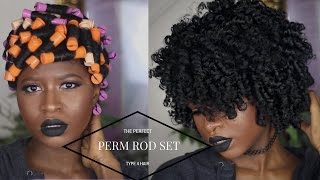 NATURAL HAIR TUTORIAL  THE PERFECT PERM ROD SET ON THICK TYPE 4 HAIR TYPE 4A4B4C [upl. by Vanderhoek]