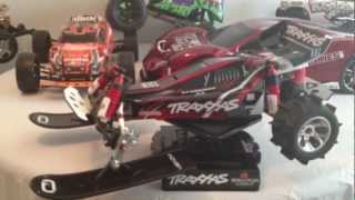 Traxxas Bandit Vxl full force rc skis custom snow [upl. by Aicened]